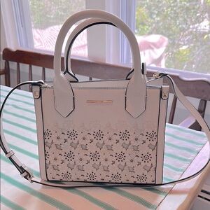 Also - Elegant off- White Floral Handbag